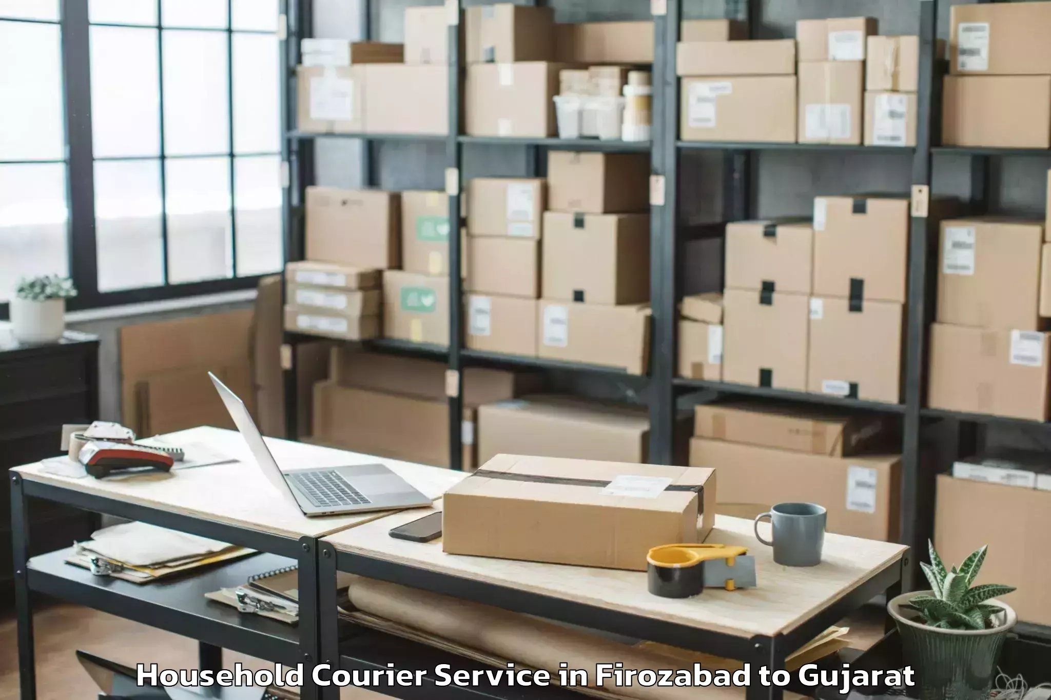 Leading Firozabad to Nirma University Ahmedabad Household Courier Provider